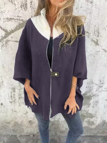 Marthe | Giacca Cardigan Casual con Collo Alto