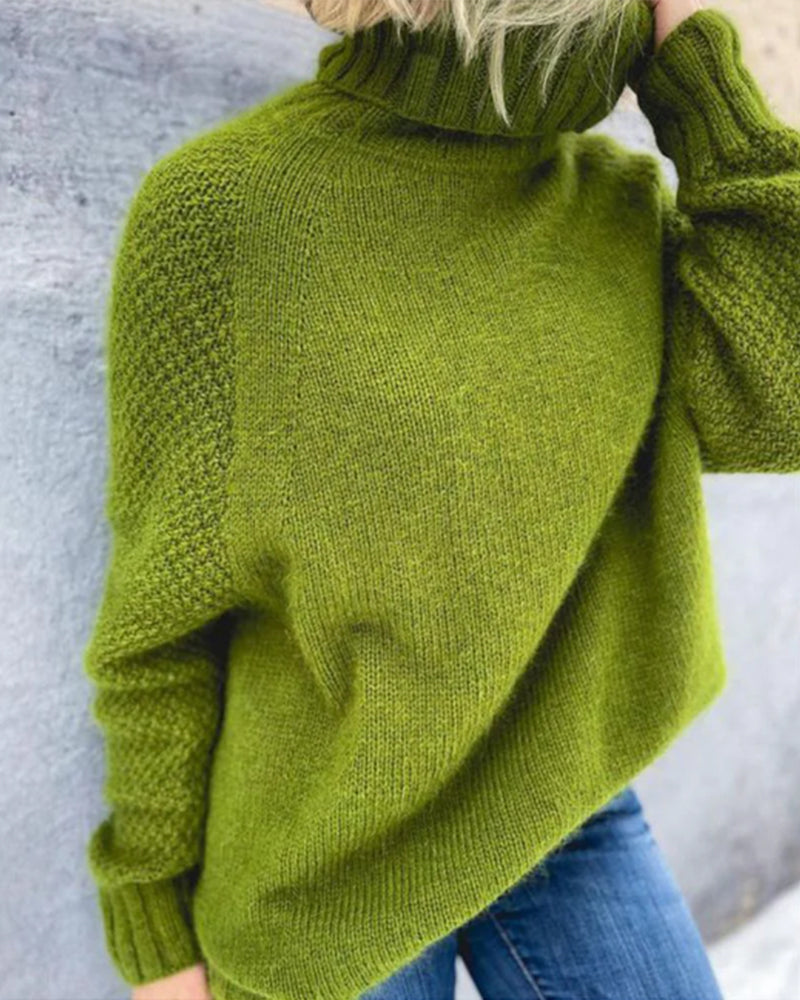 CYARA | MAGLIONE OVERSIZE VERDE OLIVA