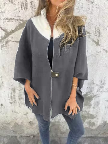 Marthe | Giacca Cardigan Casual con Collo Alto