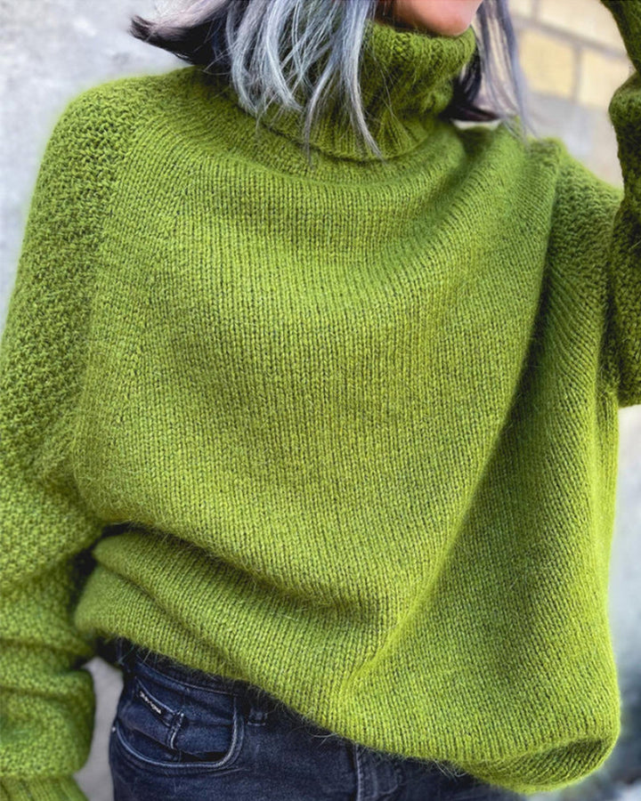 CYARA | MAGLIONE OVERSIZE VERDE OLIVA