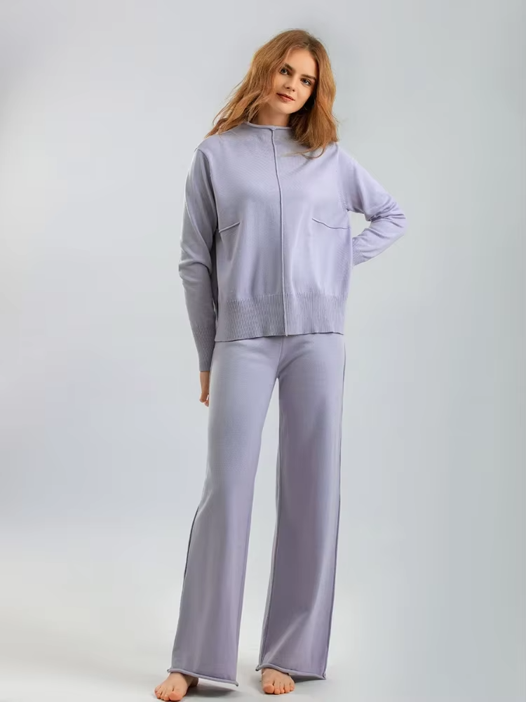 Nives™ - Maglione e pantaloni oversize lavorati a maglia, spessi e caldi