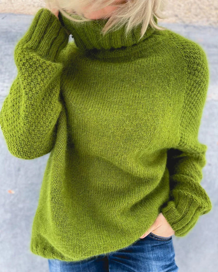 CYARA | MAGLIONE OVERSIZE VERDE OLIVA