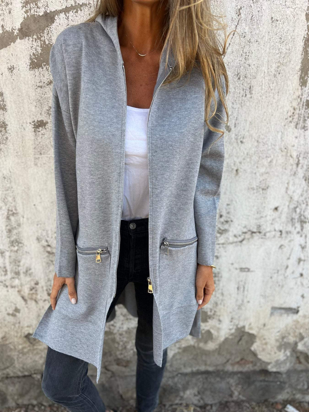 Jula | Cardigan con Zip e Maniche Lunghe